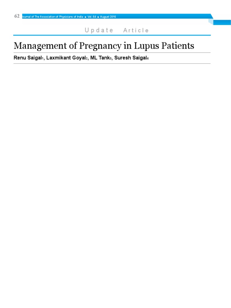 Pregnancy Management in Lupus | PDF | Systemic Lupus Erythematosus ...