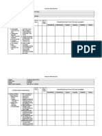 Table of Specification