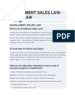 Installment Sales Law