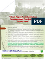 Hasil Rapat Arah Kebijakan Pembangunan Provinsi Riau