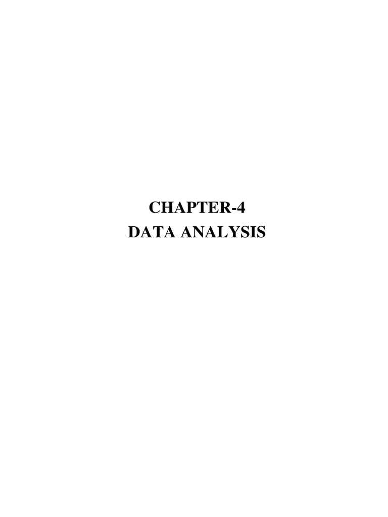 Chapter-4 Data Analysis | PDF | Percentage | Employment