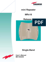 Mini Repeater Mrx18 Release 2: User'S Manual M0139Add