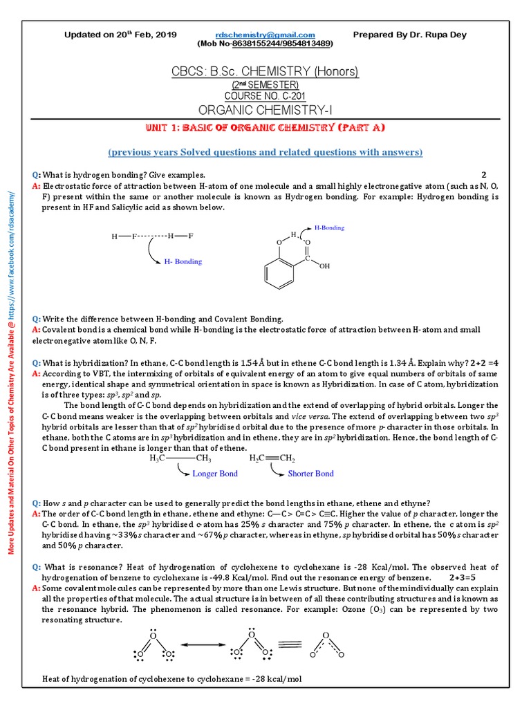 Bond Line Structures in Organic Chemistry | PDF | Covalent Bond ...