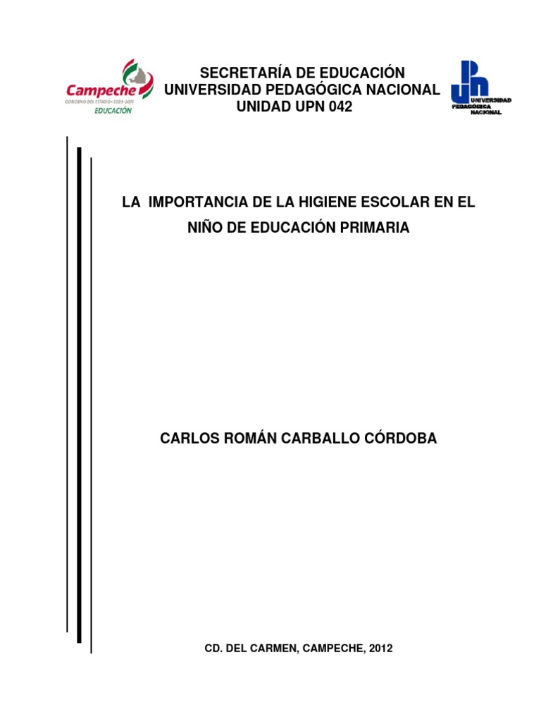 Importancia de la Higiene Escolar en Niños | PDF | Salud y bienestar ...