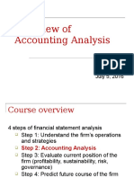 Overview of Accounting Analysis: July 5, 2016