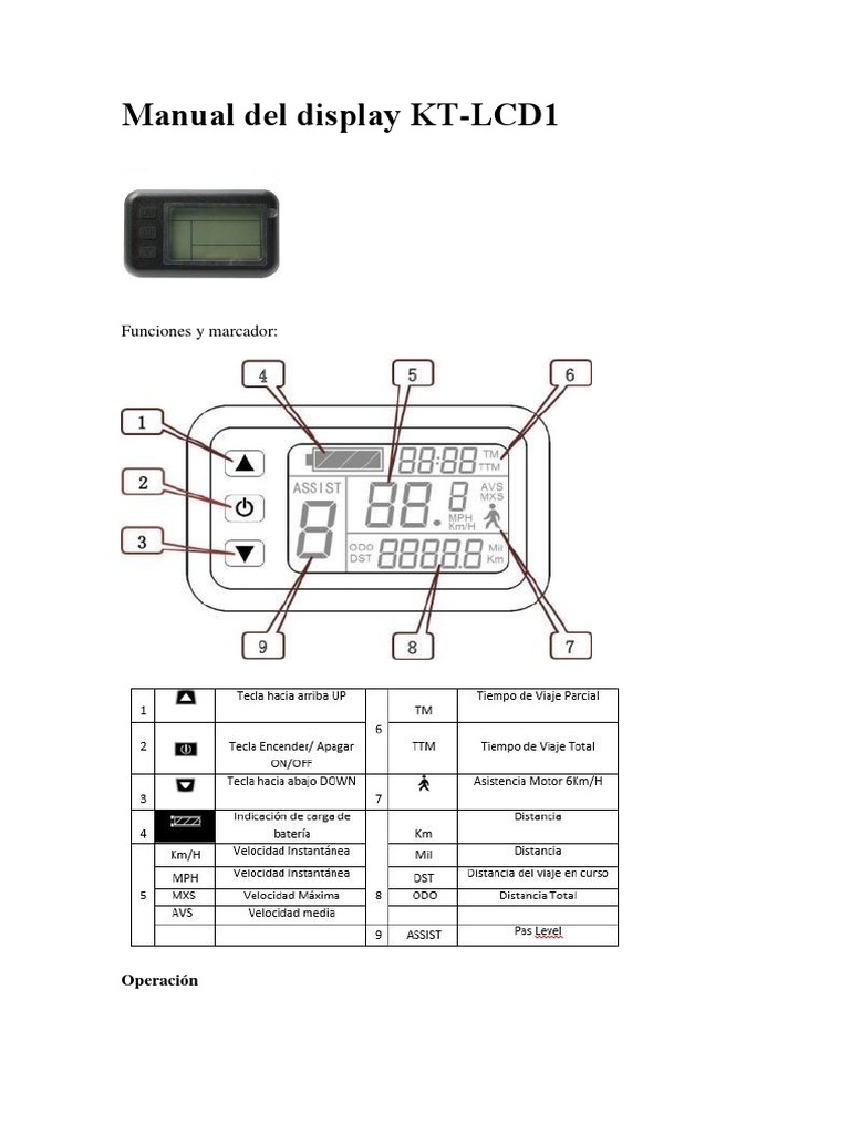 Manual Del Display KT-LCD1 | PDF | Bienes manufacturados