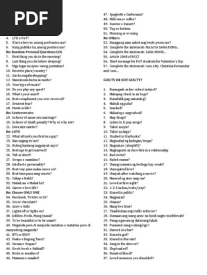 Fast Talk And Guilty Or Not Guilty Questions Pdf