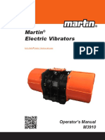 Martin Electric Vibrators: Operator's Manual M3910