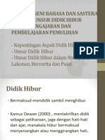 Aplikasi Seni Bahasa Dan Sastera Yang Berunsur Didik Hibur Dalam Pengajaran Dan Pembelajaran Pemulihan