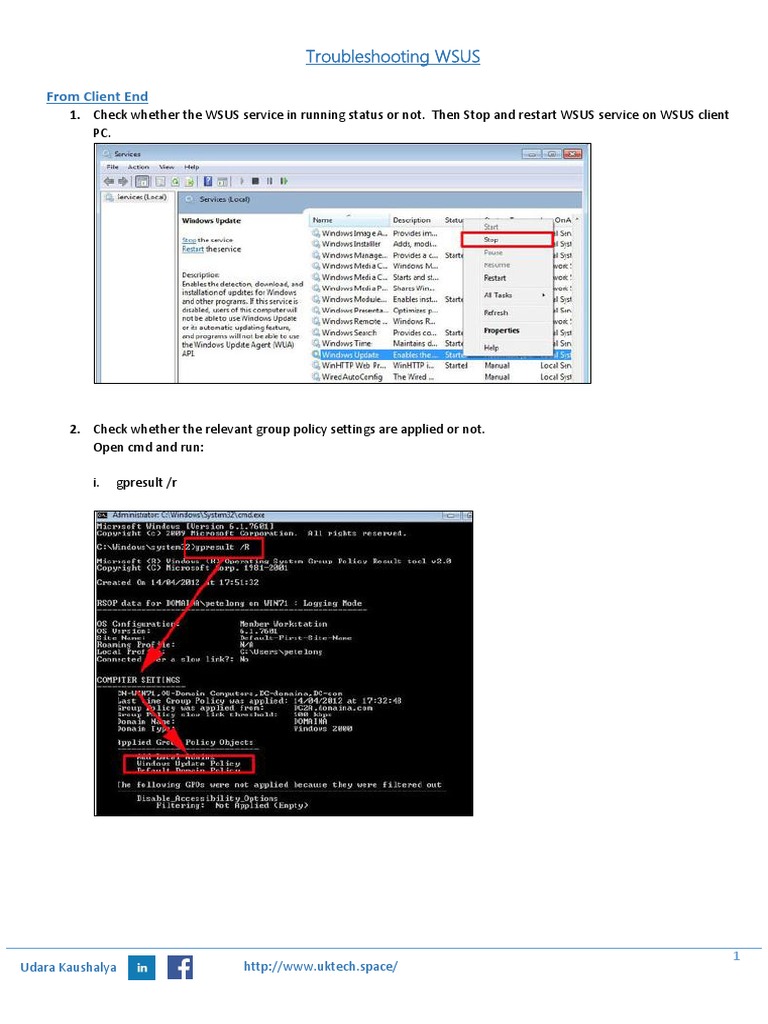 Troubleshooting WSUS PDF | PDF | Internet Information Services | Proxy ...