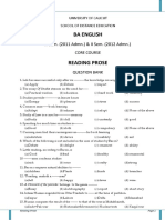 Ba English: III Sem. (2011 Admn.) & II Sem. (2012 Admn.)