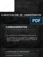 Clasificacion de Carbohidratos