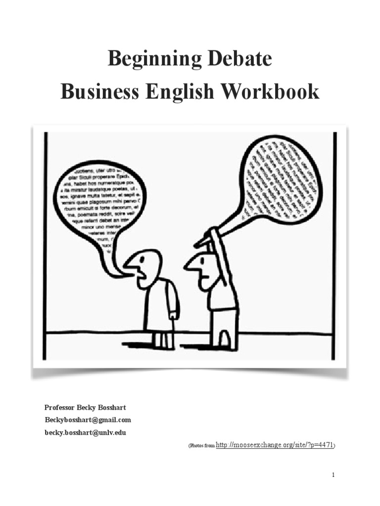 Business English Debate Workbook | PDF | Academic Dishonesty | Critical ...