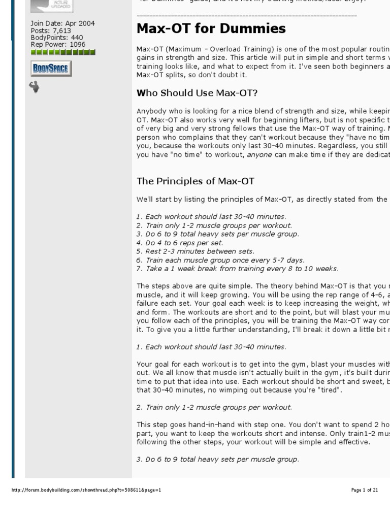 Max-OT Training Overview for Beginners | PDF | Internet Forum ...
