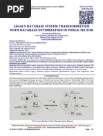 LEGACY DATABASE SYSTEM TRANSFORMATION WITH DATABASE OPTIMIZATION IN PUBLIC SECTOR