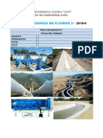 Mecanica de Fluidos 2: Curso: - 2019-0