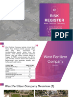 Risk Register: West Fertilizer Company