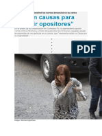 Cristina Kirchner Desestimó Las Nuevas Denuncias en Su Contra