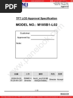 MODEL NO.: M185B1-L02: TFT LCD Approval Specification