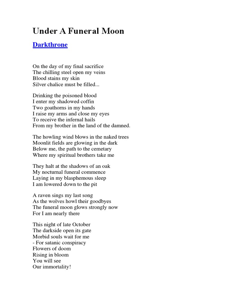 Under A Funeral Moon PDF