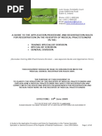 NSR Registration Guidelines for Specialists | PDF | Physician | Health Care