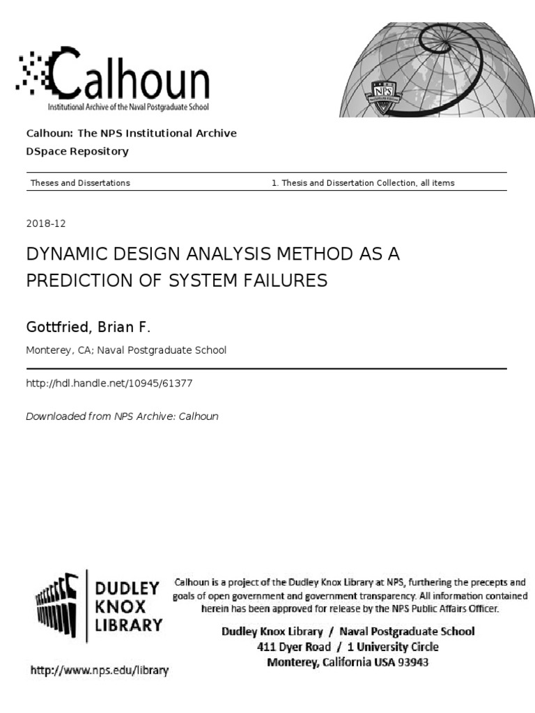 Dynamic Design Analysis Method As A Prediction of System Failures PDF ...