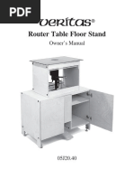 Veritas Router Table Assembly Instructions