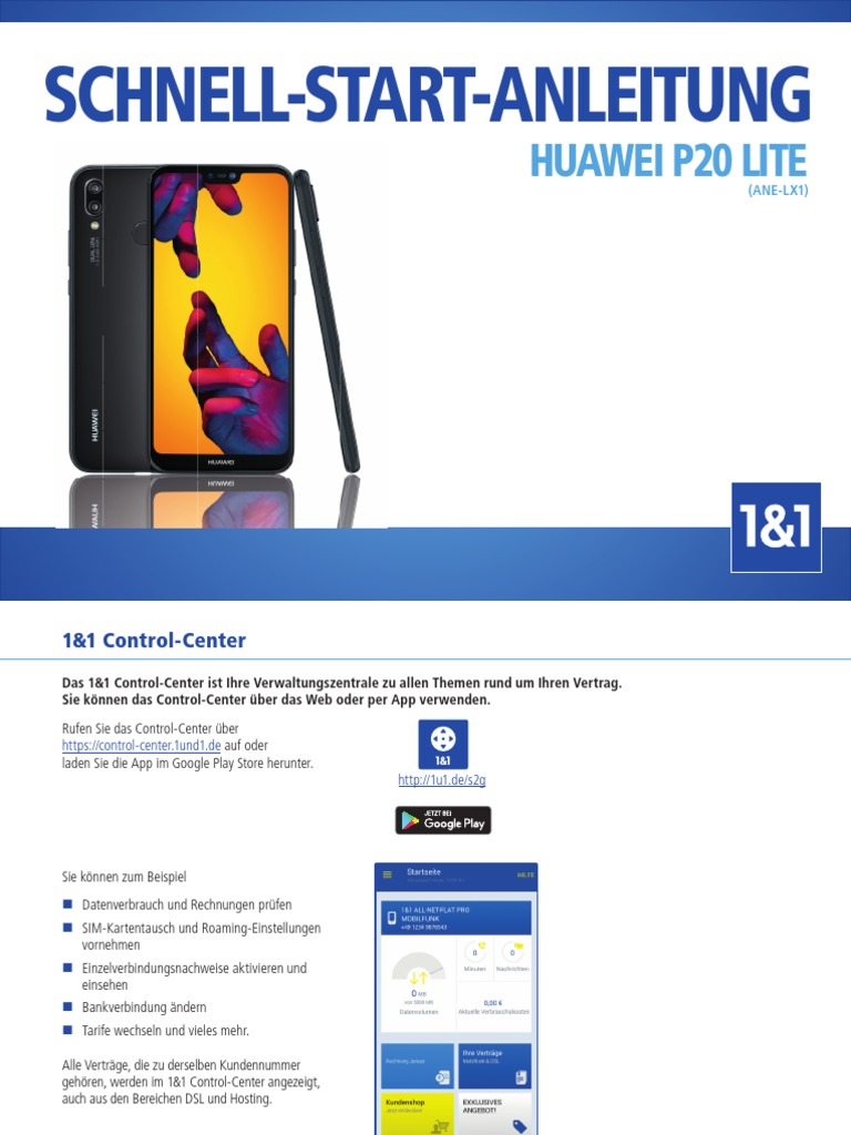 Schnell Start Anleitung Huawei P Lite