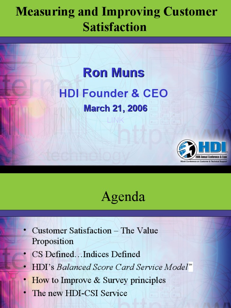 Enhancing Customer Satisfaction Metrics | PDF | Customer Satisfaction ...
