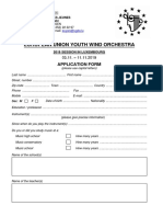 EUROPEAN YOUTH WIND ORCHESTRA APPLICATION