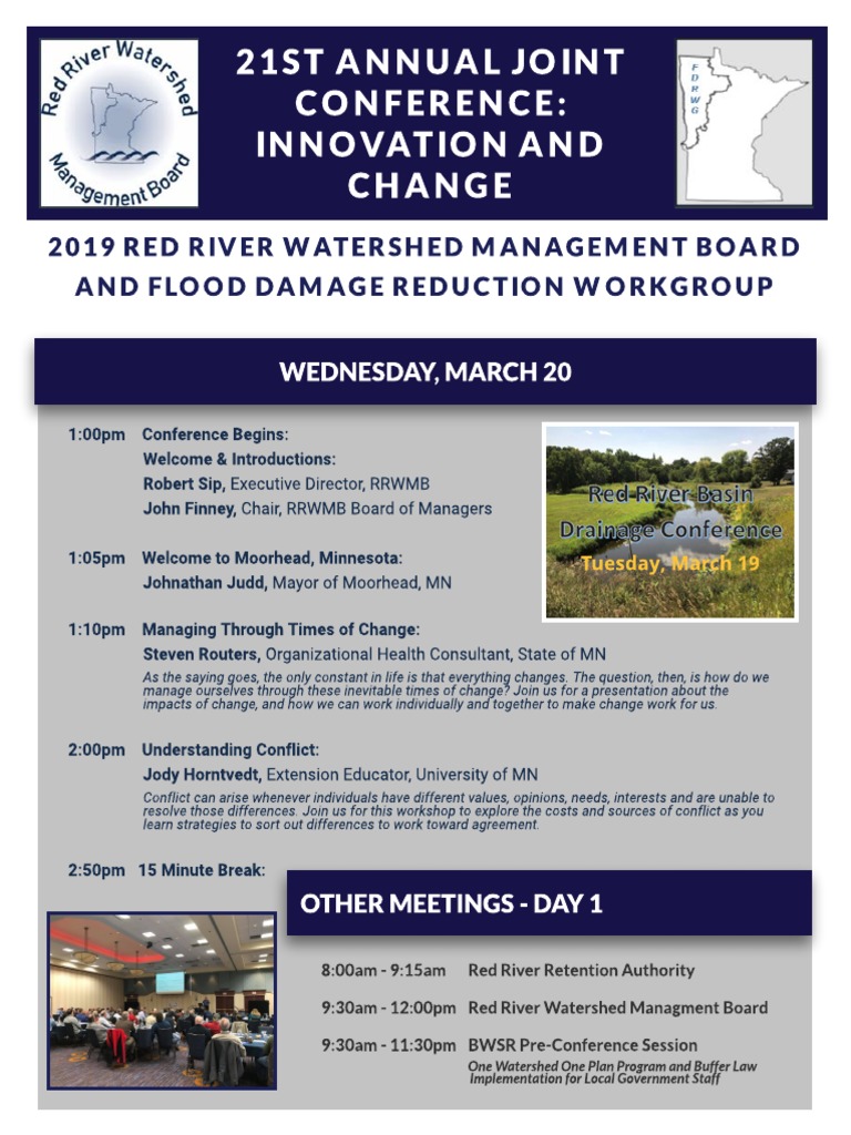 2019 Red River Watershed Conference Agenda | PDF | Soil | Natural Materials