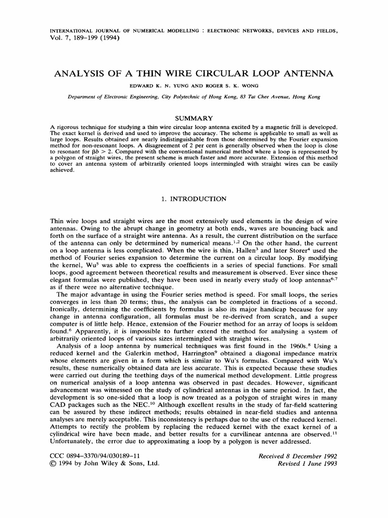 Loop Antenna Equations | PDF | Antenna (Radio) | Convolution