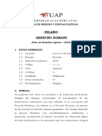 Silabo Derecho Romano - Universidad Alas Peruanas