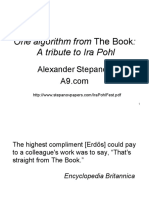 One Algorithm From The Book: A Tribute To Ira Pohl: Alexander Stepanov
