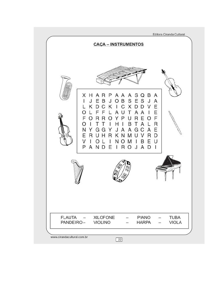 Caça Palavras MUSICAL | PDF