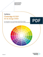 Syllabus: Cambridge IGCSE® Art & Design 0400