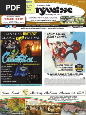 Kootenay Lake Feb 26 2019 Pdf Contractual Term Business