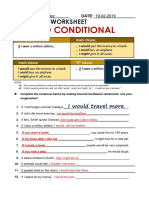 Second Conditional: Grammar Worksheet