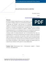 La Neuroplasticidad Aplicada Al Deporte