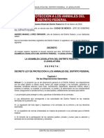 LEY DE PROTECCIÓN A LOS ANIMALES DEL DISTRITO FEDERAL 2002