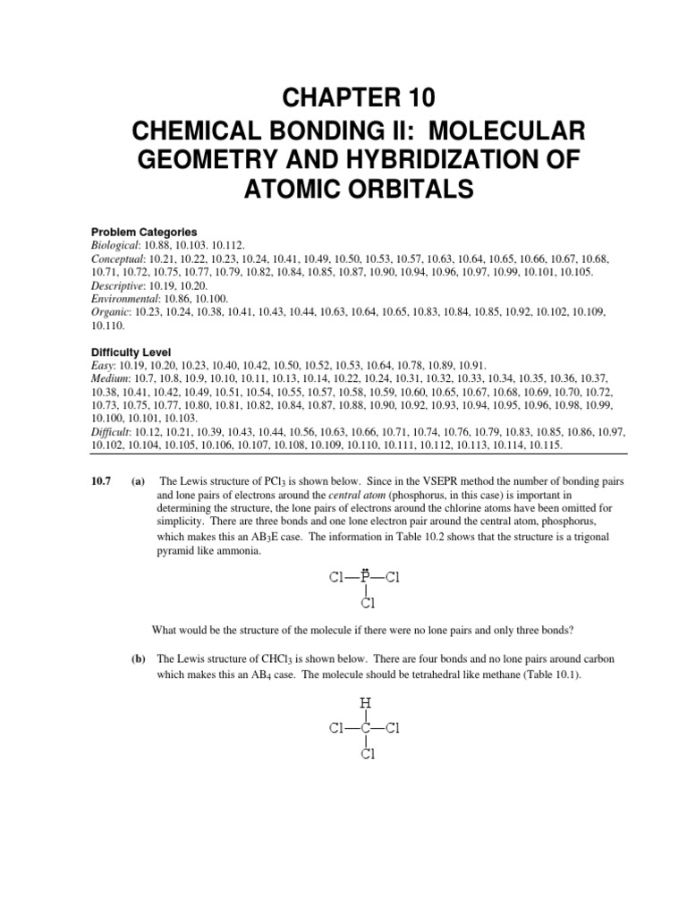 CHEMISTRY hw10 PDF | PDF | Chemical Polarity | Chemical Bond