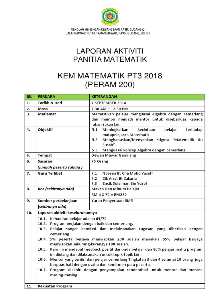 Laporan Kem Peram 2018  PDF