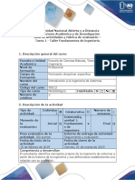 Guía de Actividades y Rúbrica de Evaluación - Tarea 1 - Taller Fundamentos de Ingeniería