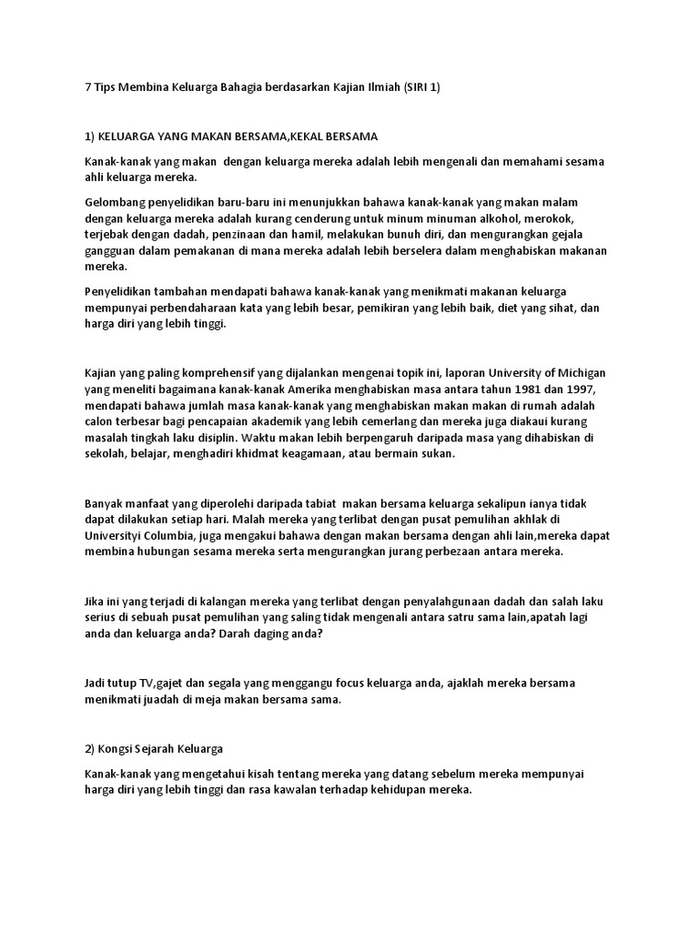 Tips Keluarga Bahagia Pdf