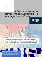 AULA 1 - Diferenças e Aproximações de Psicodiagnóstico e Evaliação Psicológica