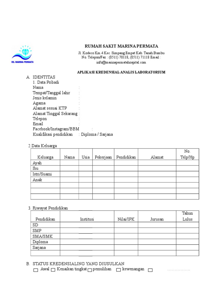 Form RKK Analis Laboratorium | PDF