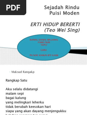 Sejadah Rindu Erti Hidup Bererti Pdf