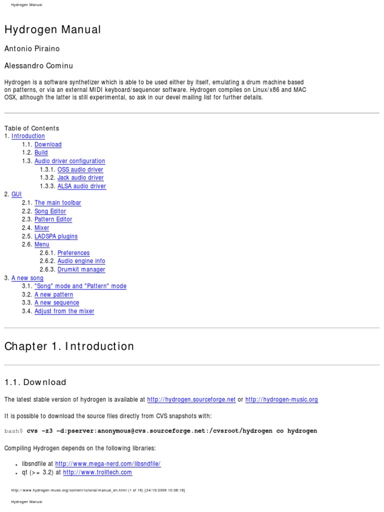Hydrogen Manual PDF Device Driver Drum Kit