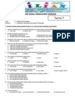 Soal Tematik Kelas 4 SD Tema 7 Subtema 1 Keragaman Suku Bangsa Dan Agama Di Negeriku