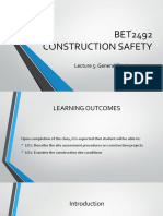 BET2492 Construction Safety: Lecture 5: General Site Issues